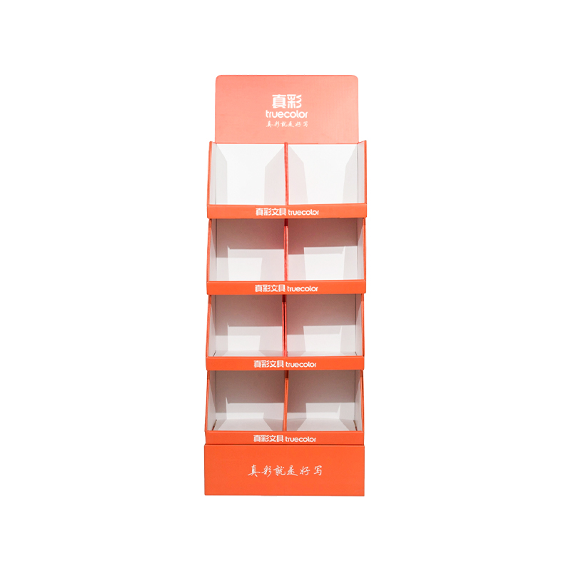 High end retail cardboard PDQdisplay shelf for stationery brand sales promotion 